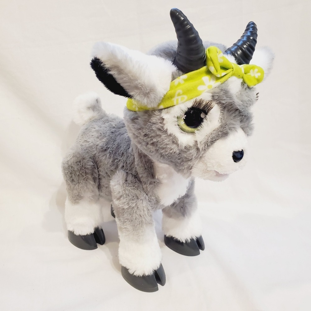 FurReal Daisy The Yoga Goat 11"  Interactive Plush Toy Works SeeVideo No Bottle